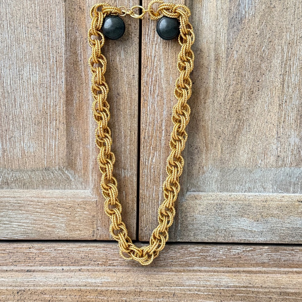 Anne Klein vintage woven chain link necklace